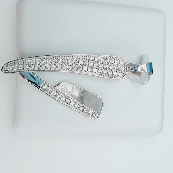 "925 Sterling Silver Cubic Zirconia Pendant, UU1P6A6061 - Picture 7 of 10